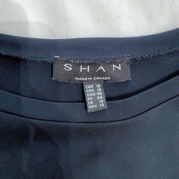 SHAN BLACK DOLMAN ASYMMETRICAL SLEEVES SLIP MIDI DRESS - 12 - Picture 5 of 9